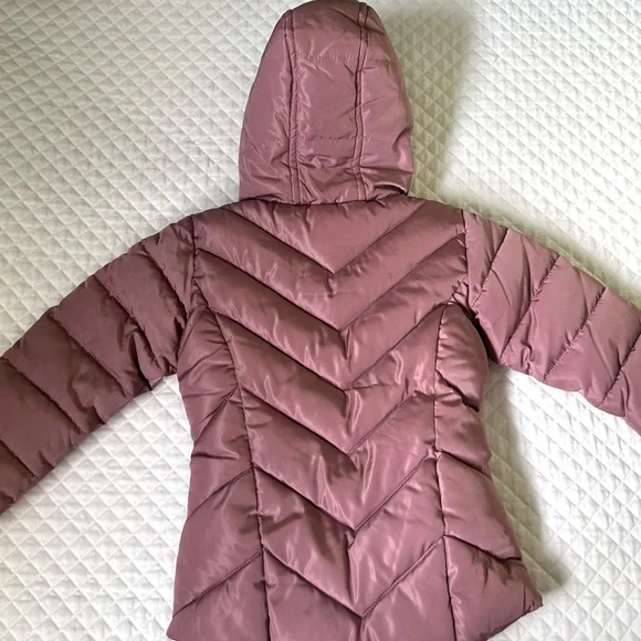 New Kensie Girl Toddler Girls Mauve jacket Coat Puffer Rose Gold Hardware Size 4 - Picture 10 of 11